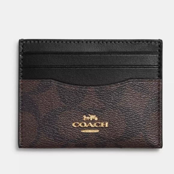 Coach Handbags - 🆕 COACH Slim ID/Card Wallet in Signature Canvas